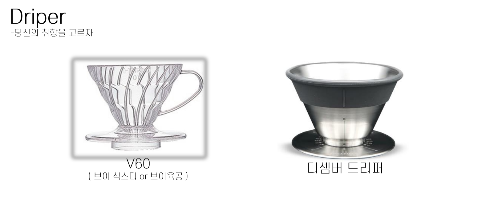 하리오 V60 드리퍼 구조와 특징